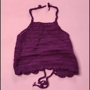 Knit purple sweater